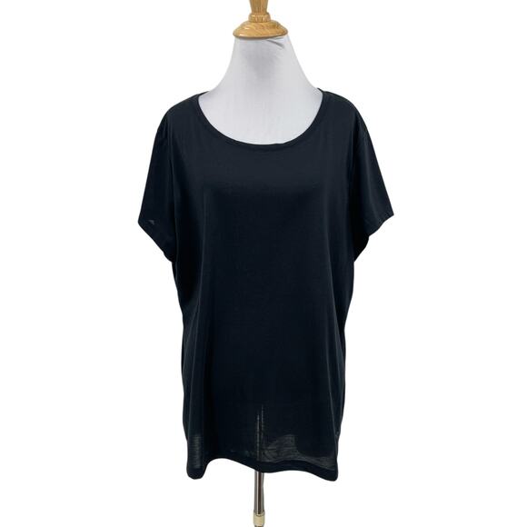 Under Armour Top Womens XL Extra Large Black Whisperlight HeatGear Cutout *READ - Picture 1 of 14